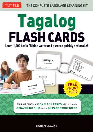 Tagalog Flash Cards Kit: Learn 1,000 Basic Filipino Words and Phrases Quick and Easily! (Free Online Audio Recordings) de Karen Llagas