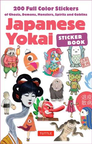 Japanese Yokai Sticker Book: 200 Removable Stickers of Ghosts, Demons, Monsters, Spirits and Goblins de Tuttle Studio