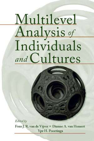 Multilevel Analysis of Individuals and Cultures de Fons J.R. van de Vijver