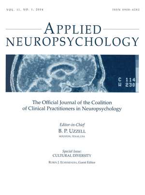 Cultural Diversity: A Special Issue of applied Neuropsychology de Ruben J. Echemendia