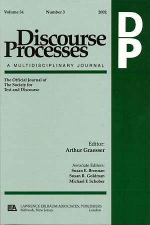 Argumentation in Psychology: A Special Double Issue of Discourse Processes de James F. Voss