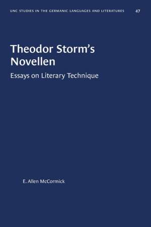 Theodor Storm's Novellen de E Allen McCormick