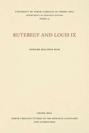 Rutebeuf and Louis IX de Edward Billings Ham