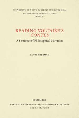 Reading Voltaire's Contes de Carol Sherman