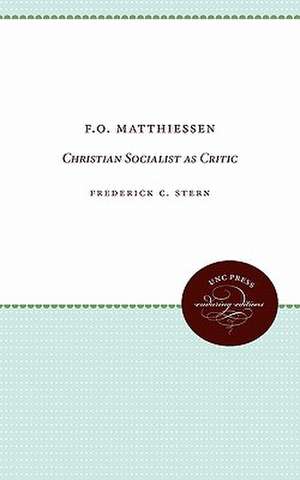 F.O. Matthiessen de Frederick C. Stern