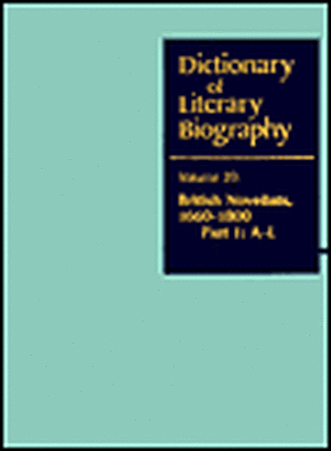 Dictionary of Literary Biography: British Novelists 1660-1800 2 Vol. Set de Gale Cengage