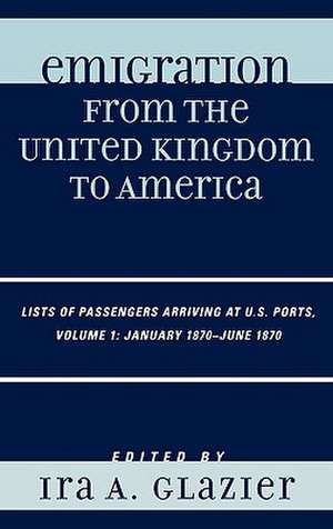 Emigration from the United Kingdom to America, Volume 1