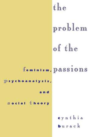 The Problem of the Passions – Feminism, Psychoanalysis, and Social Theory de Cynthia Burack