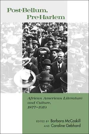 Post–Bellum, Pre–Harlem – African American Literature and Culture, 1877–1919 de Barbara Mccaskill