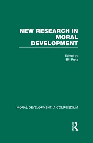 New Research in Moral Development de Bill Puka