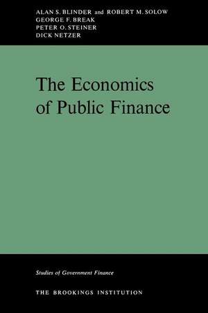 The Economics Of Public Finance de Alan Blinder