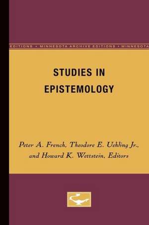 Studies in Epistemology de Peter A. French