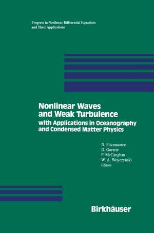 Nonlinear Waves and Weak Turbulence: with Applications in Oceanography and Condensed Matter Physics de FITZMAURICE