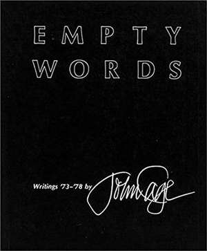 Cage, J: Empty Words