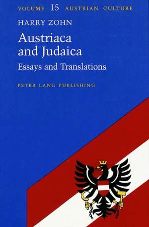 Austriaca and Judaica de Harry Zohn