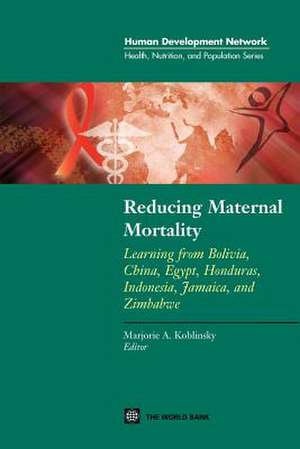 Reducing Maternal Mortality: Learning from Bolivia, China, Egypt, Honduras, Indonesia, Jamaica, and Zimbabwe de Marjorie A. Koblinsky