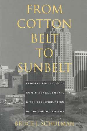 From Cotton Belt to Sunbelt – Federal Policy, Economic Development, and the Transformation of the South 1938–1980 de Bruce J. Schulman