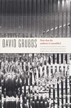 Now that the audience is assembled de David Grubbs