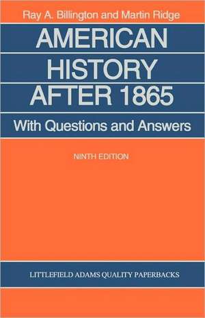 American History After 1865 de Martin Ridge