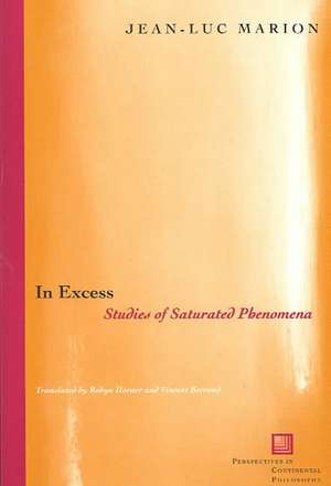 In Excess – Studies of Saturated Phenomena de Jean–luc Marion