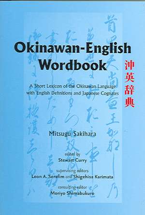 Okinawan-English Wordbook de Mitsugu Sakihara