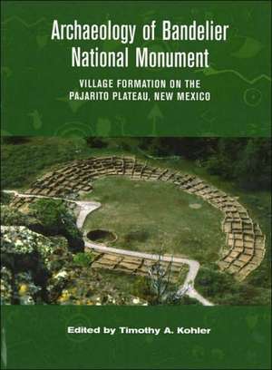 Archaeology of Bandelier National Monument: Village Formation on the Pajarito Plateau, New Mexico de Timothy Alan Kohler