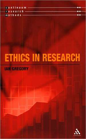 Ethics in Research de Ian Gregory