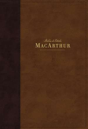 NBLA Biblia de Estudio MacArthur, Leathersoft, Café, Interior a dos colores de John F. MacArthur