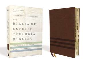 NVI Biblia de Estudio, Teología Bíblica, Leathersoft, Café con Índice, Interior a cuatro colores: Sigue el plan redentor de Dios como se desenlaza en las Escrituras de D. A. Carson