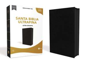 Reina Valera 1960 Santa Biblia Ultrafina, Letra Gigante, Piel Fabricada, Negro, con Cierre, Interior a dos colores de Vida