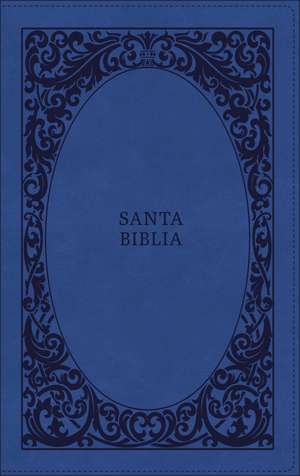 Biblia Reina-Valera 1960, Tierra Santa, Ultrafina letra grande, Leathersoft, Azul, con cierre de Vida