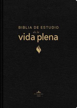 Rvr60, Biblia de Estudio de la Vida Plena, Edición Clásica, Piel Fabricada, Negro, Con Índice, Palabras de Jesús En Rojo, Comfort Print de Vida