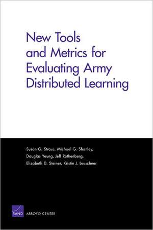 New Tools and Metrics for Evaluating Army Distributed Learning de Authors Multiple