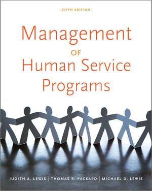 Management of Human Service Programs de Judith A. Lewis