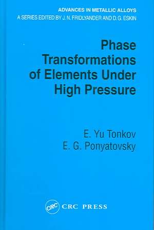 Phase Transformations of Elements Under High Pressure de E. Yu Tonkov