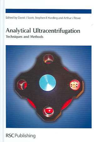 Analytical Ultracentrifugation: Techniques and Methods de David J. Scott