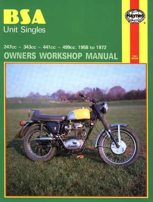 BSA Unit Singles (58 – 72) Haynes Repair Manual de Haynes