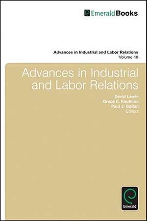 Advances in Industrial and Labor Relations de David Lewin