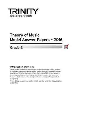 Theory of Music Model Answer Papers 2016 - Grade 2 de AA.VV.