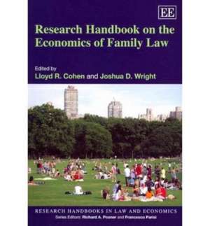 Research Handbook on the Economics of Family Law de Lloyd R. Cohen