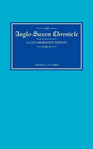 Anglo–Saxon Chronicle 6 MS D de G.p. Cubbin