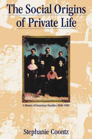 Social Origins of Private Life: A History of American Families, 1600-1900 de Stephanie Coontz