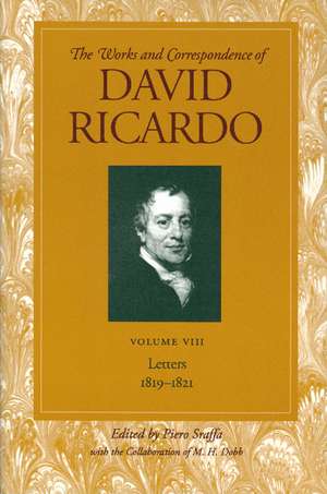 LETTERS 1819-1821 VOL 8 de DAVID RICARDO