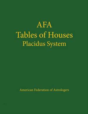 Tables of Houses Placidus System de Astro Numeric Service