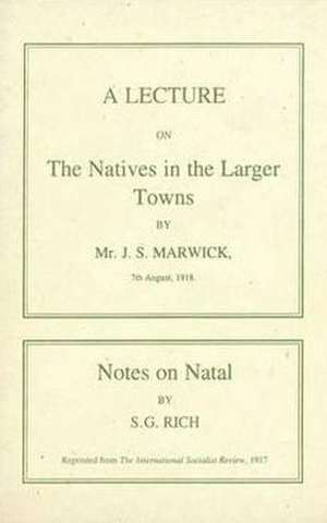 Notes on Natal de J. S. Marwick