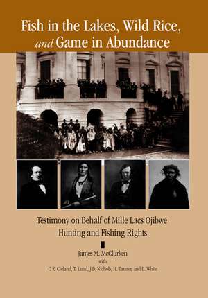 Fish in the Lakes, Wild Rice, and Game in Abundance: Testimony on Behalf of Mille Lacs Ojibwe Hunting and Fishing Rights de James M. McClurken