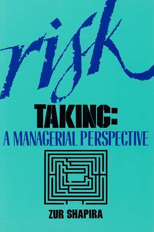 Risk Taking: A Managerial Perspective de Zur Shapira