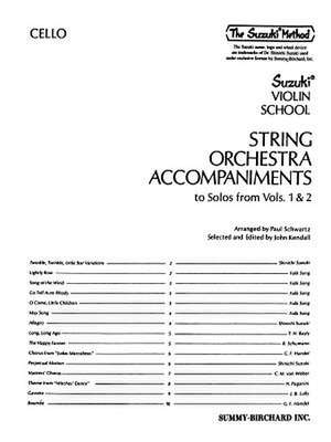 String Orchestra Accompaniments to Solos from Volumes 1 & 2: Cello de Paul Schwartz