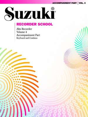 Suzuki Recorder School (Alto Recorder), Vol 4: Acc. de Alfred Publishing