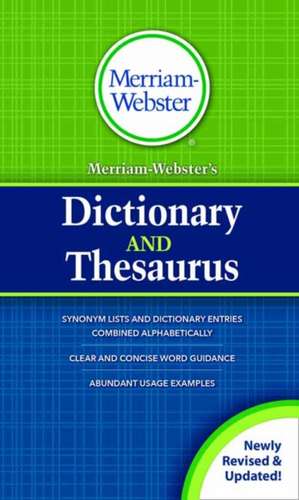 MerriamWebster's Dictionary and Thesaurus de MerriamWebster